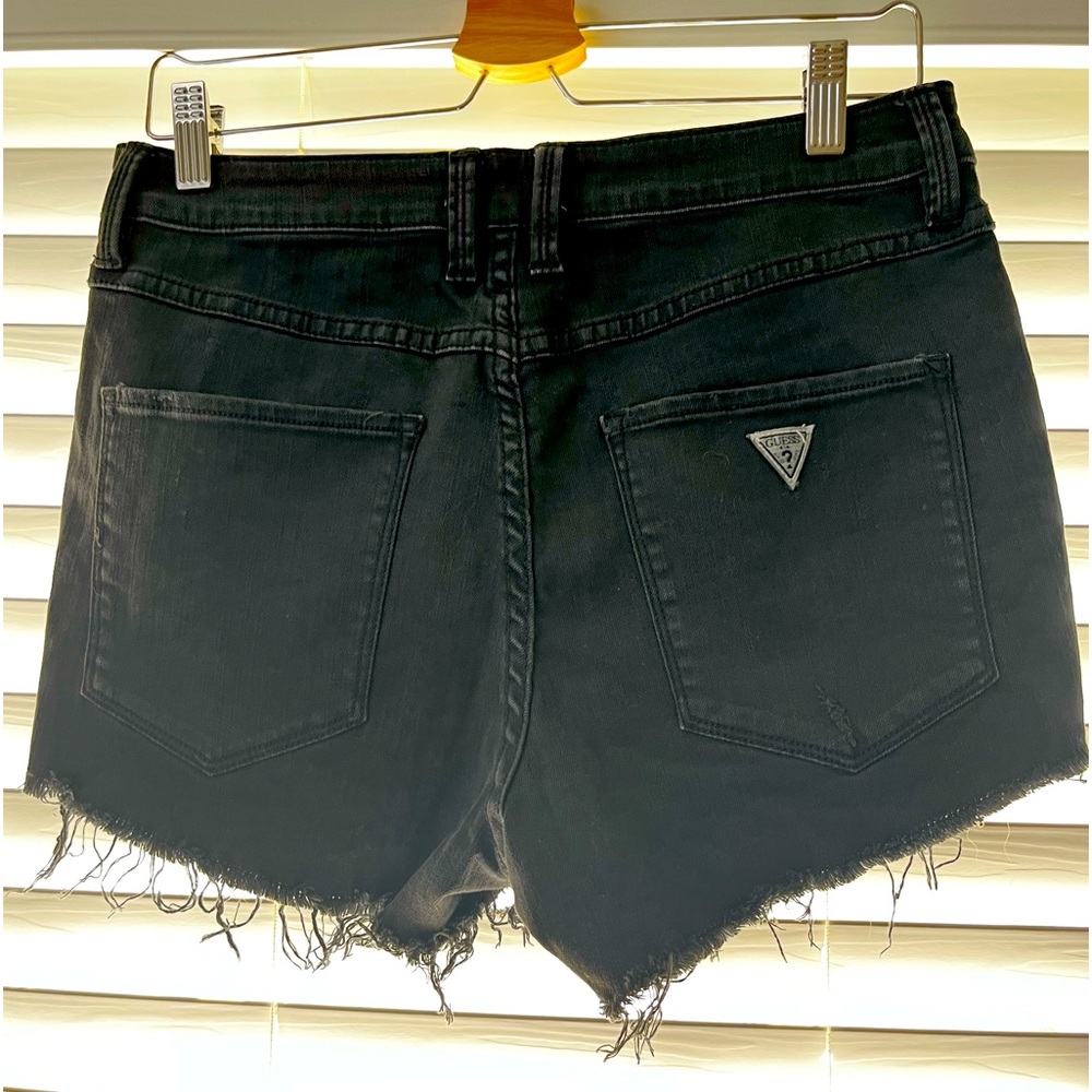 GUESS, black, denim shorts